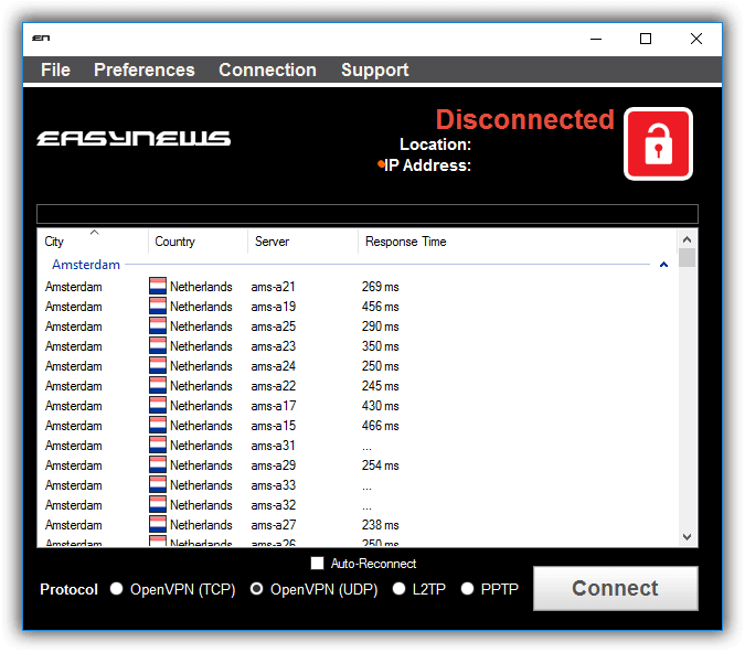 Easynews VPN Screenshot