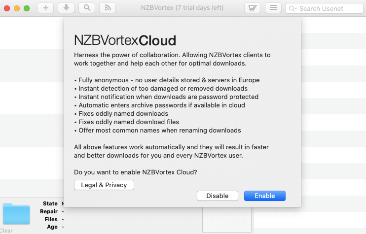 Nzbvortex Cloud Service